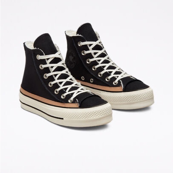 Converse Shoes - NWT Converse Chuck Taylor All Star Lift Platform Raw Edge High Top 573191C